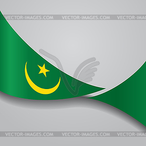 Mauritanian wavy flag.  - vector clipart