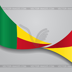 Benin wavy flag.  - vector clip art