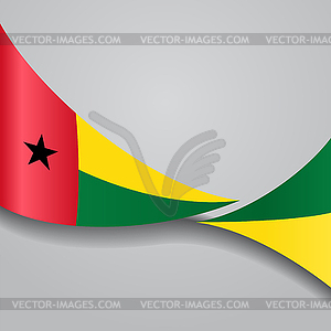 Guinea-Bissau wavy flag.  - vector clipart / vector image