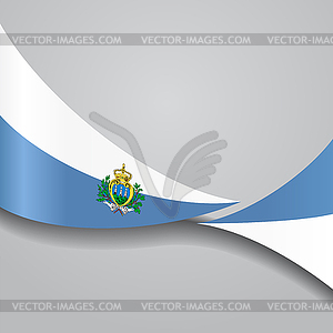 San Marino wavy flag.  - vector image