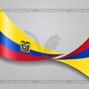 Эквадорский волнообразный флаг. - иллюстрация в векторном формате