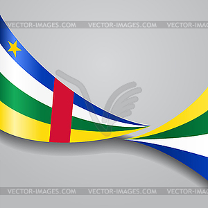 Central African Republic wavy flag.  - vector clipart