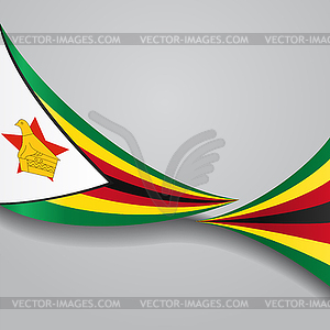 Zimbabwe wavy flag. - vector image