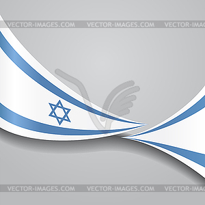 Israeli wavy flag.  - vector clipart