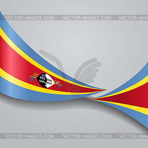 Swaziland wavy flag.  - vector clipart