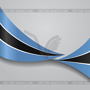 Botswana wavy flag.  - vector clip art