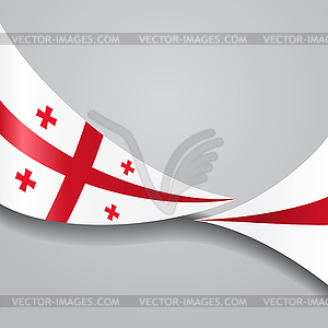 Georgian wavy flag.  - vector clip art