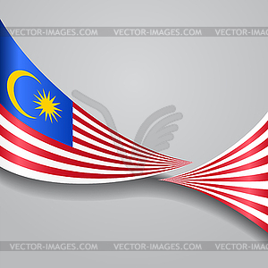 Malaysian wavy flag.  - vector clipart