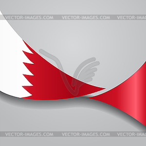 Bahrain wavy flag.  - vector clipart