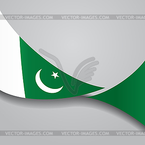 Пакистанский волнообразный флаг. - векторный клипарт EPS