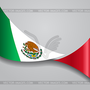 Mexican wavy flag.  - vector clip art