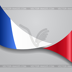 French wavy flag.  - color vector clipart