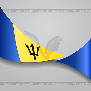 Barbados wavy flag.  - royalty-free vector clipart