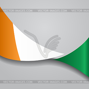 Cote d Ivoire wavy flag.  - vector clipart