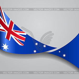 Australian wavy flag.  - vector clip art