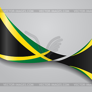 Jamaican wavy flag.  - vector clipart