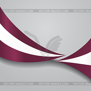Latvian wavy flag.  - vector clipart
