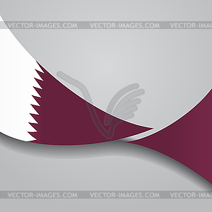 Qatari wavy flag.  - vector clip art