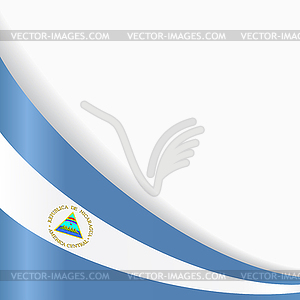 Nicaraguan flag background.  - vector image