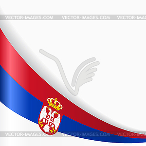 Serbian flag background.  - vector clip art