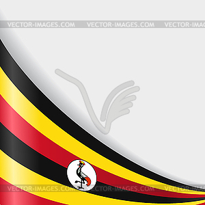 Ugandan flag background. - vector image