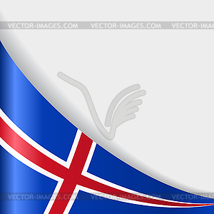 Icelandic flag background.  - color vector clipart