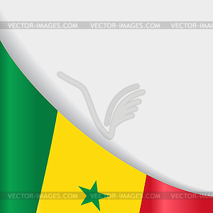 Senegalese flag background.  - vector image