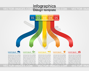 Infographic template. Can be used for workflow - vector clip art