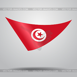 Tunisian flag background.  - vector clipart