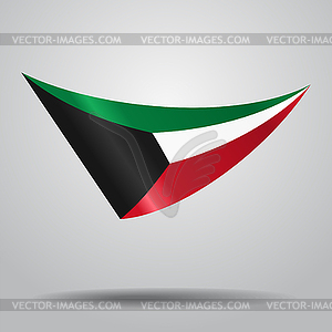 Kuwaiti flag background.  - vector clipart