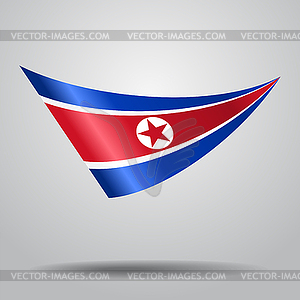 North Korean flag background.  - vector image