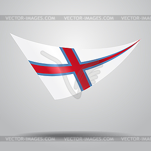 Faroe Islands flag background.  - royalty-free vector image