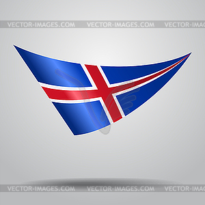 Icelandic flag background.  - vector clip art