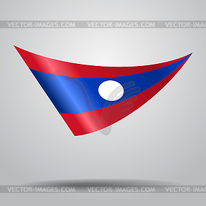 Лаосский флаг фон. - клипарт в векторе
