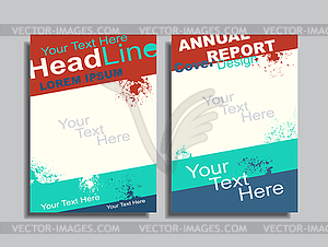 Flyers report brochure cover book portfolio design - vector image