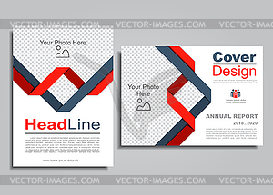 Flyers report brochure cover book portfolio design - vector clipart