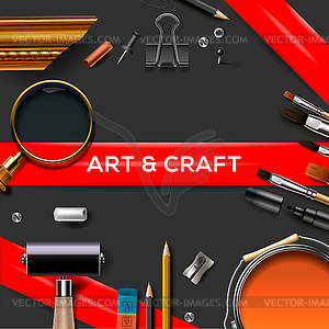 Art and crafts template - royalty-free vector clipart