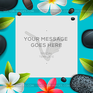 Health and beauty template, spa concept - vector image