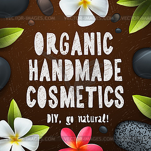Handmade organic cosmetics - vector image