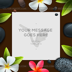 Health and beauty template, spa concept - vector image