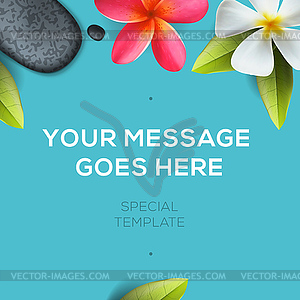 Health and beauty template, spa concept - color vector clipart