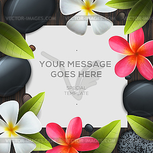 Health and beauty template, spa concept - vector clipart