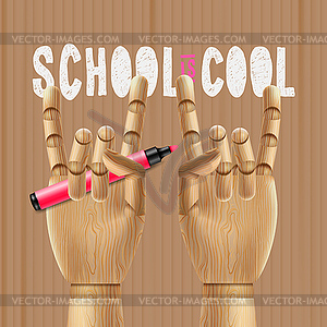 School is cool - vector image
