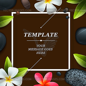 Health and beauty template, spa concept - vector clipart