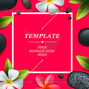 Health and beauty template, spa concept - vector clip art