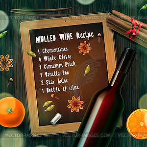 Christmas drink mulled wine - vector clipart / vector image