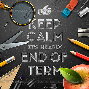 Schools out, end of term - vector image