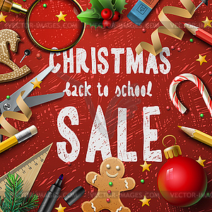 Christmas school sale - vector EPS clipart