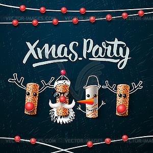 Christmas party design template - vector image