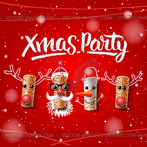 Christmas party design template - vector clipart